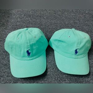 Mint Green Ralph Polo Cap chino ball twill cotton hat cap